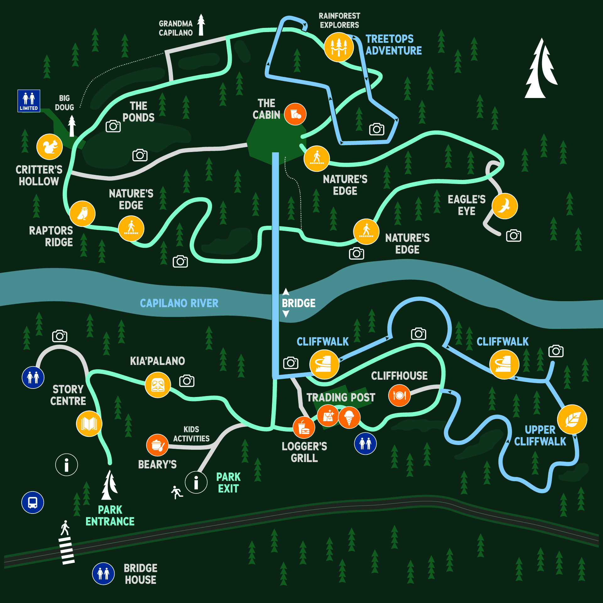 Capilano Suspension Bridge Park Map